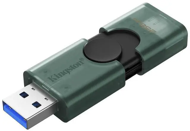 Alt view image 10 of 13 - Kingston DataTraveler Duo 256GB (USB 3.2 (Gen 1) Type A + USB 3.2 (Gen 1) Type C) On-The-Go Flash Drive - 256 GB - USB 3.2 (Gen 1) Type A, USB 3.2 (Gen 1) Type C - 5 Year Warranty