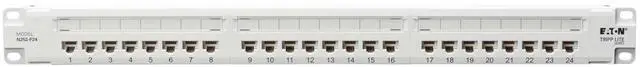 Alt view image 11 of 12 - Eaton Tripp Lite Series 24-Port Cat6 Patch Panel - 4PPoE Compliant, 110/Krone, 568A/B, RJ45 Ethernet, 1U Rack-Mount, White, TAA - 24 Port(s) - 24 x RJ-45 - 1U High - Category 6, Category 5, Category 5