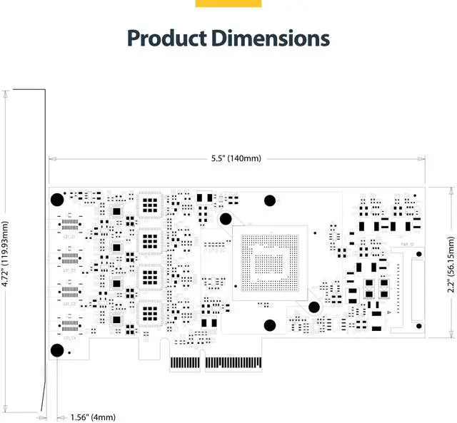 Alt view image 11 of 11 - StarTech 4-Port USB Type-C PCIe Card, USB 3.2 10Gbps, USB-C PCI Express 3.0 Expansion Card, 4x Independent USB Controllers, Windows/Linux/macOS, TAA-Compliant - P10Q4C-USB-CARD