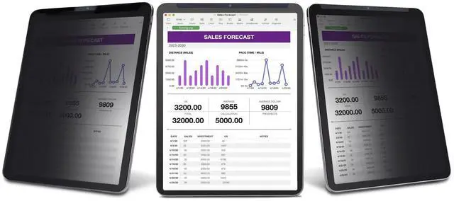 Alt view image 3 of 8 - StarTech 4-Way Privacy Screen For 12.9-inch iPad Pro, 3rd Gen and Up, For Portrait/Landscape, Touch-Enabled, +/- 30 Deg. View, Blocks up to 51% Blue Light, Matte Model 129IP-PRIVACY-SCREEN