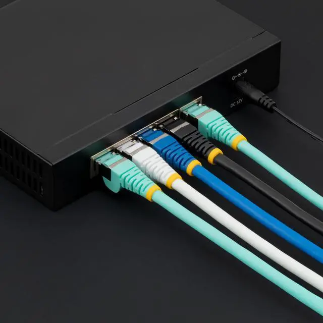 Alt view image 5 of 6 - StarTech 6in CAT6a Ethernet Cable - Black - Low Smoke Zero Halogen (LSZH) - 10GbE 500MHz 100W PoE++ Snagless RJ-45 w/Strain Reliefs S/FTP Network Patch Cord Model NLBK-6IN-CAT6A-PATCH