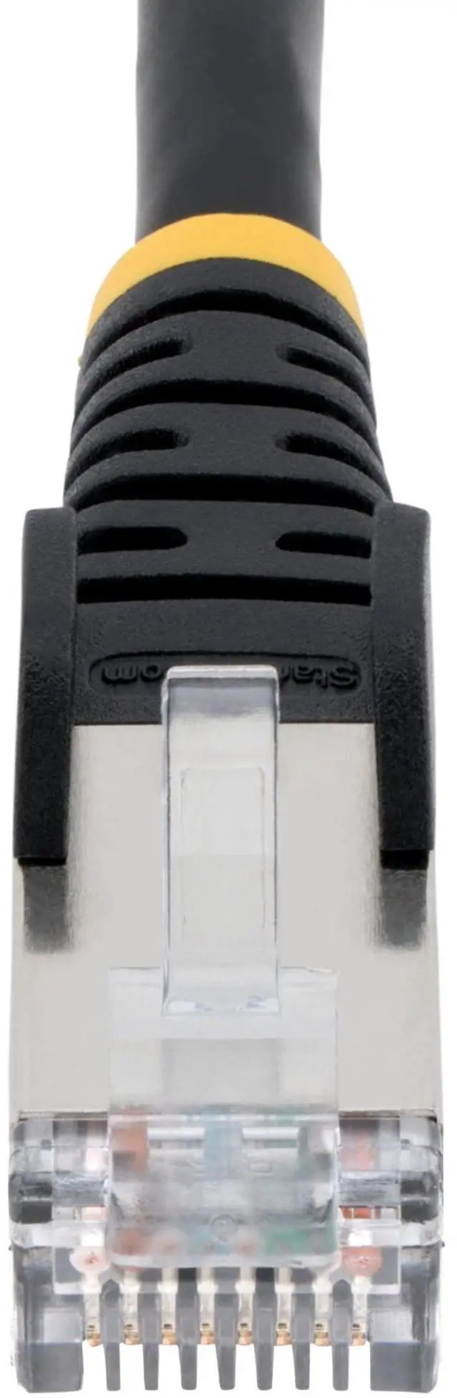 Alt view image 4 of 6 - StarTech 6in CAT6a Ethernet Cable - Black - Low Smoke Zero Halogen (LSZH) - 10GbE 500MHz 100W PoE++ Snagless RJ-45 w/Strain Reliefs S/FTP Network Patch Cord Model NLBK-6IN-CAT6A-PATCH