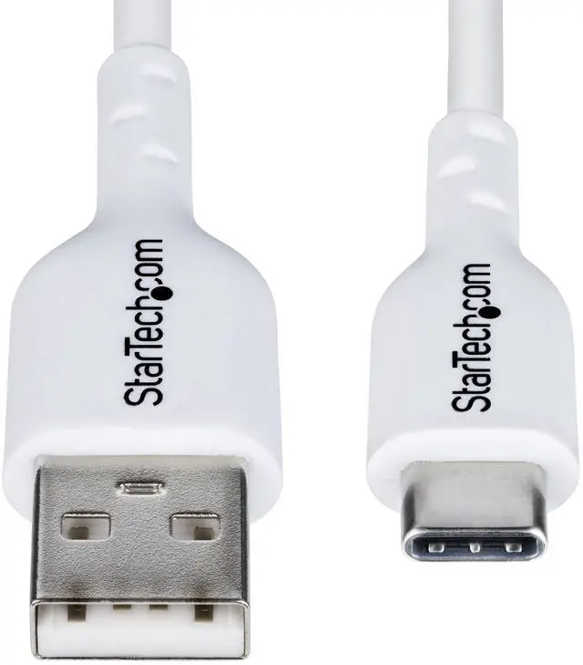 Alt view image 7 of 9 - StarTech 3ft (91cm) USB-A to USB-C Charging Cable, Charge & Sync, 3A, USB 2.0, TPE Jacket - White USB Charging Cord - USB2AC3FWHE