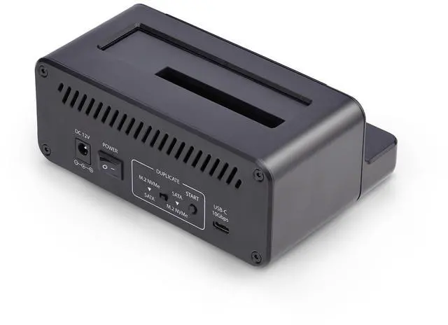 Alt view image 3 of 8 - StarTech M.2 NVMe to 2.5/3.5" SATA Drive Duplicator, Dual Bay Standalone SSD Cloner/Drive Dock, Bidirectional NVMe to SATA / SATA to NVMe, Up to 27GBpm, TAA Model N2-M2-SSD-DUPLICATOR