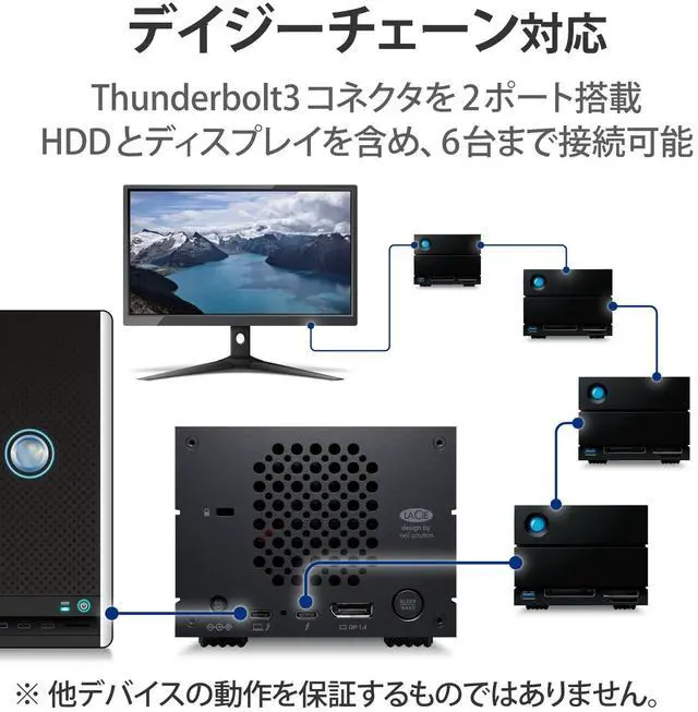 Alt view image 11 of 12 - LaCie 2big Dock 32TB USB 3.2 Gen 2 External Hard Drive STLG32000400 Black