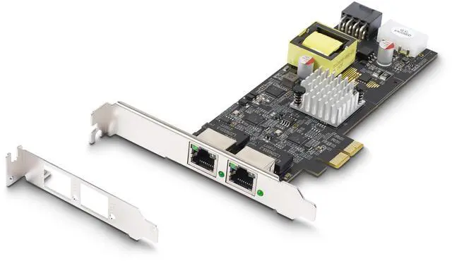 Alt view image 6 of 7 - StarTech 2-Port 2.5Gbps NBASE-T PoE Network Card, Dual Intel I225-V, 802.3af/at PoE+ Multi-Gigabit NIC, PCI Express Server LAN Card, LP4/8-Pin PCIe-Powered  Model PR22GIP-NETWORK-CARD