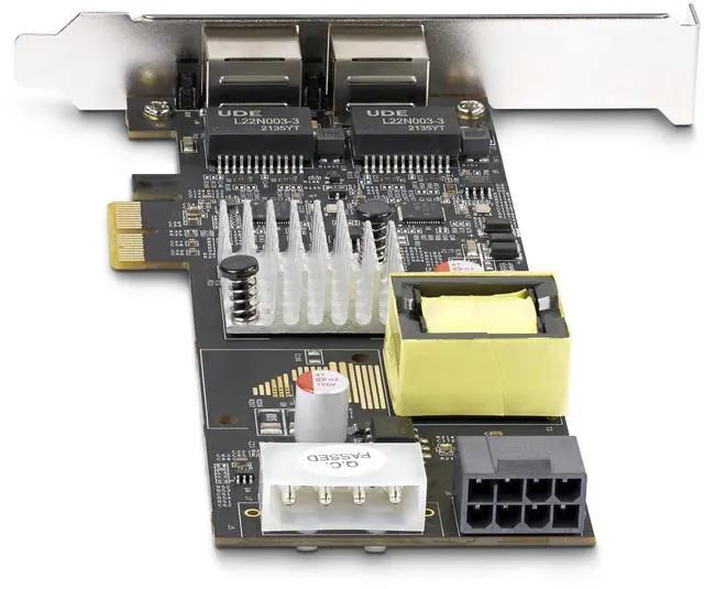 Alt view image 7 of 7 - StarTech 2-Port 2.5Gbps NBASE-T PoE Network Card, Dual Intel I225-V, 802.3af/at PoE+ Multi-Gigabit NIC, PCI Express Server LAN Card, LP4/8-Pin PCIe-Powered  Model PR22GIP-NETWORK-CARD