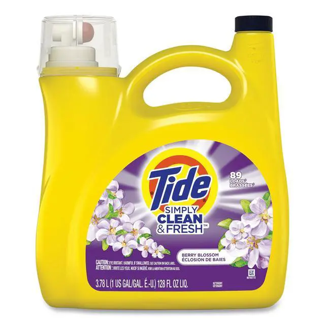 Alt view image 5 of 14 - Tide Simply Clean & Fresh Berry Blossom Laundry Detergent Liquid 128 Oz. 58710
