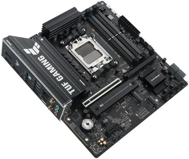 Alt view image 13 of 15 - ASUS TUF GAMING B650EM-E WIFI AMD B650 Micro-ATX Motherboard, 8+2+1 80A DrMOS Power Stages, DDR5, PCIe 5.0, Three M.2 Slots, WiFi 6, Realtek 2.5Gb Ethernet, DisplayPort, HDMI, Rear USB 10Gbps Type-C and Front USB 5Gbps Type-C Support