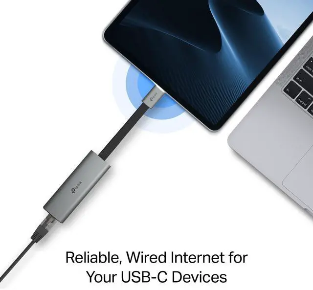 Alt view image 9 of 14 - TP-Link UE302C USB Type-C to 2.5 Gigabit Ethernet Network Adapter - USB 3.0 Type C - 1 Port(s) - 1 - Twisted Pair - 2.5GBase-T - Portable