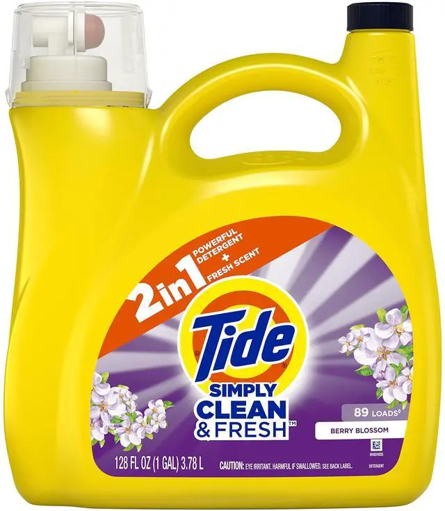 Alt view image 10 of 14 - Tide Simply Clean & Fresh Berry Blossom Laundry Detergent Liquid 128 Oz. 58710