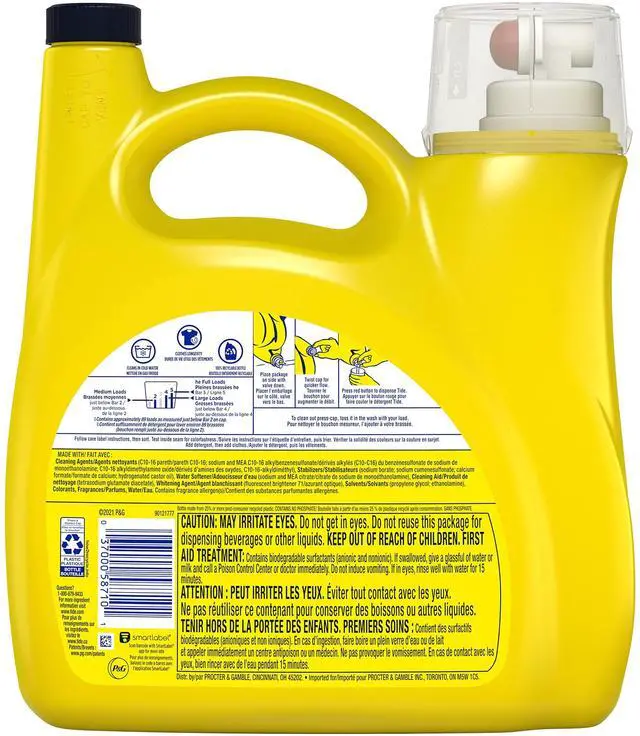 Alt view image 12 of 14 - Tide Simply Clean & Fresh Berry Blossom Laundry Detergent Liquid 128 Oz. 58710