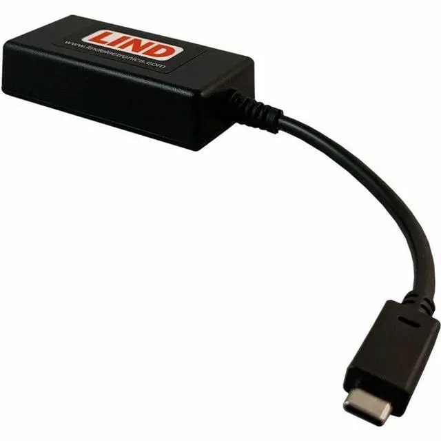 Alt view image 2 of 3 - Lind Electronics Charging Cable - For Notebook, Tablet, Power Adapter, Computer - 4" Cord Length - Bondi / USB Type C