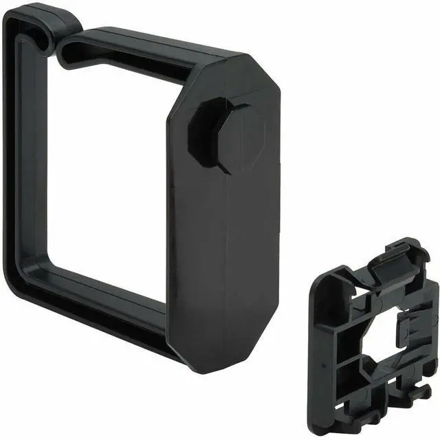 Alt view image 9 of 9 - CABLE MANAGEMENT D-RINGS FOR DIN RAILS - MULTI-ANGLE, 2U, BLACK, 2 PACK