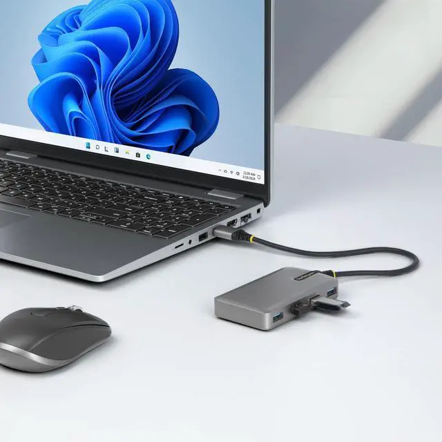 Alt view image 6 of 7 - StarTech 4-Port USB-A Hub, 5Gbps, Bus Powered, USB-A to 4x USB-A Hub with USB-C Auxiliary Power Input, 1ft/30cm Host Cable, Portable Desktop/Laptop USB Hub - 5G4AC-USB-A-HUB
