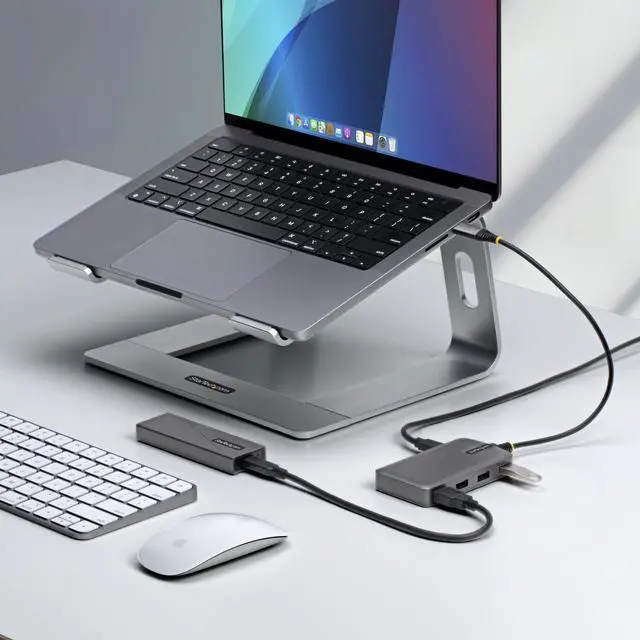 Alt view image 7 of 7 - StarTech 4-Port USB-C Hub, 5Gbps, Bus Powered, USB C to 4x USB-A Hub with USB-C Auxiliary Power Input, 1ft/30cm Host Cable, Portable Desktop/Laptop USB Hub - 5G4AC-USB-C-HUB