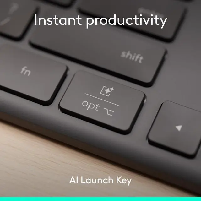 Alt view image 11 of 14 - Logitech Signature Slim Solar+ K980 for Business, Wireless Keyboard, Quiet Typing, Secure Receiver, Bluetooth, Windows, Mac - Graphite - Wireless Connectivity - Bluetooth/RF - 5.1 - 32.81 ft - 2.40 GH