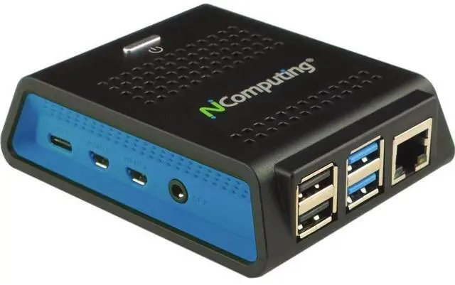 Main image of NComputing RX420 RDP Thin Client Cortex A72 BCM2711 Quad-core 4 Core 1.50 GHz 2 GB RAM VideoCore IV Gigabit Ethernet IEEE 802.11ac Network RJ-45 4 Total USB Port 2 USB 2.0 Port 2 USB 3.0 Port RX420RDP