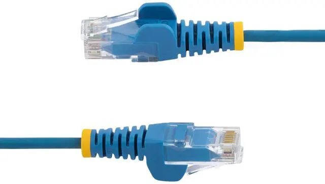 Alt view image 4 of 6 - StarTech 5ft Blue Slim CAT6 Ethernet Cable, Snagless, 100W PoE, UTP, LSZH, 28AWG Pure Bare Copper Wire, Slim RJ45 Network Patch Cord w/Strain Reliefs, Fluke Tested Model N6PAT5BLS