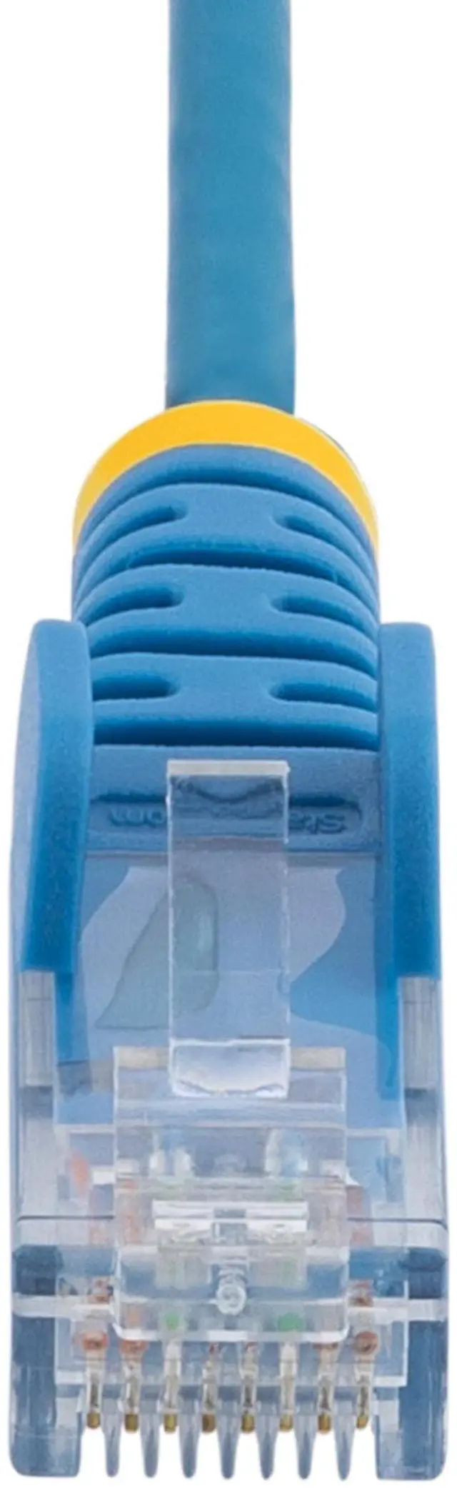 Alt view image 5 of 6 - StarTech 5ft Blue Slim CAT6 Ethernet Cable, Snagless, 100W PoE, UTP, LSZH, 28AWG Pure Bare Copper Wire, Slim RJ45 Network Patch Cord w/Strain Reliefs, Fluke Tested Model N6PAT5BLS