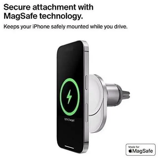 Alt view image 18 of 20 - Belkin BoostCharge ProWireless CarChargerwithMagSafe15W Extra Strong Magnetic Vent Mount for iPhone 12, 13, 14