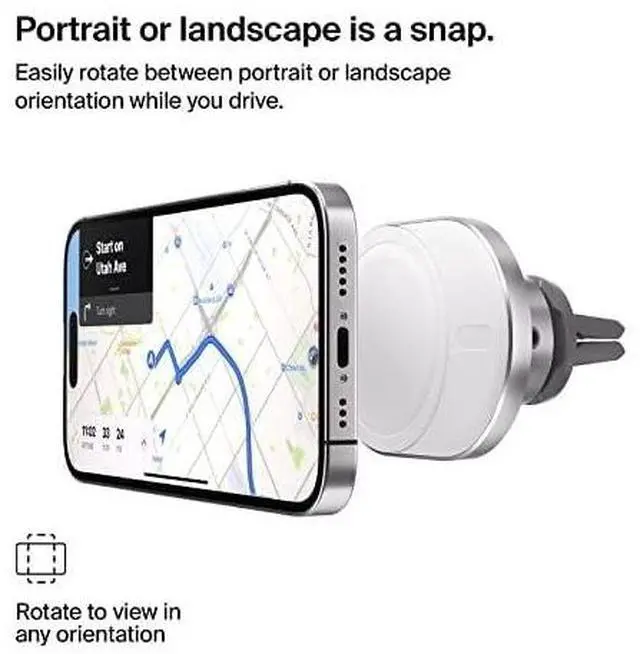 Alt view image 20 of 20 - Belkin BoostCharge ProWireless CarChargerwithMagSafe15W Extra Strong Magnetic Vent Mount for iPhone 12, 13, 14
