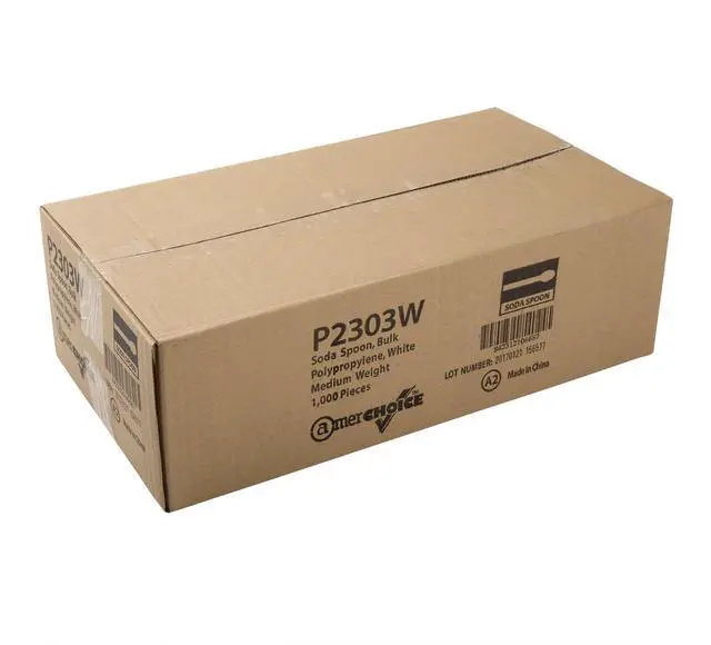 Alt view image 4 of 6 - Polypropylene Cutlery Soda Spoon Plastic 7.87" White 1000/Carton P2303W