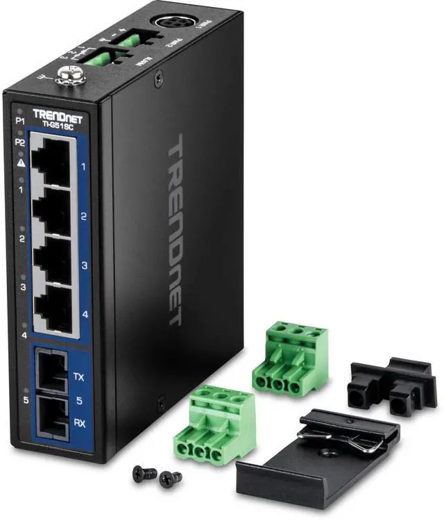 Alt view image 18 of 20 - TRENDnet 5-Port Hardened Industrial Gigabit DIN-Rail Switch, TI-G51SC