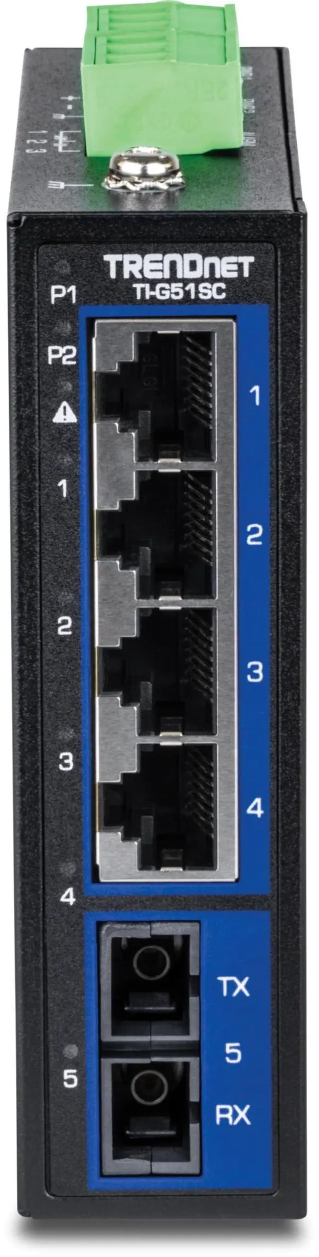 Alt view image 19 of 20 - TRENDnet 5-Port Hardened Industrial Gigabit DIN-Rail Switch, TI-G51SC