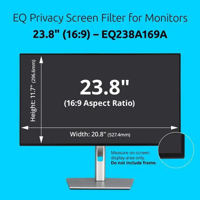 Alt view image 2 of 7 - Kensington EQ Privacy Screen Filter for Monitors 23.8" 16:9