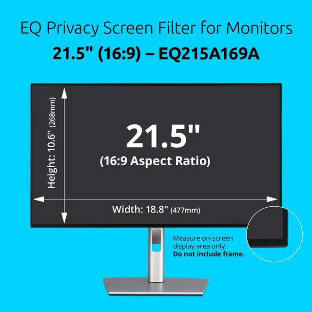 Alt view image 2 of 8 - Kensington EQ Privacy Screen Filter for Monitors 21.5" 16:9