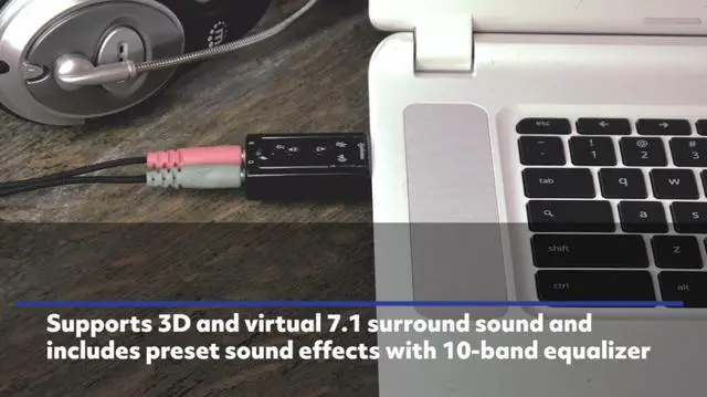 Alt view image 16 of 17 - USB-A SOUND ADAPTER 3.5MM-