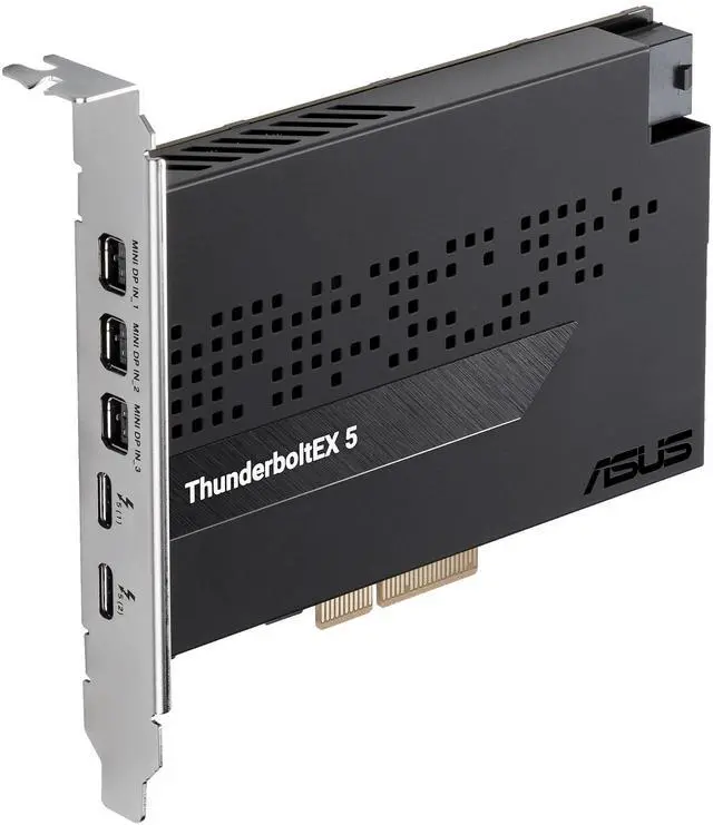 Alt view image 2 of 7 - Asus ThunderboltEX 5 PCI Express 4.0 x4 15 GB/s Desktop Keyboard Mouse Monitor Plug-in Card 3 USB Port 1 Thunderbolt Port 1 USB 2.0 Port PC THUNDERBOLTEX5