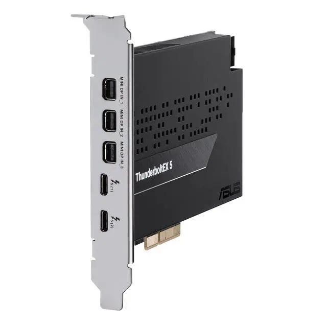 Alt view image 7 of 7 - Asus ThunderboltEX 5 PCI Express 4.0 x4 15 GB/s Desktop Keyboard Mouse Monitor Plug-in Card 3 USB Port 1 Thunderbolt Port 1 USB 2.0 Port PC THUNDERBOLTEX5