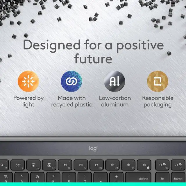 Alt view image 10 of 14 - Logitech Signature Slim Solar+ keyboard for Mac, solar and artificial light powered, durable battery that lasts up to 10 years, customizable keys, Bluetooth, Graphite - Wireless Connectivity - Bluetoo