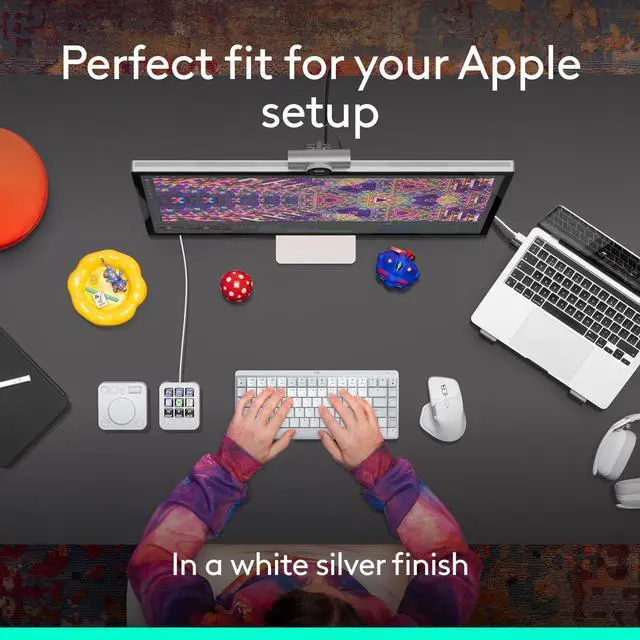 Alt view image 7 of 7 - Logitech MX Master 4 for Mac - Wireless Bluetooth Mouse with Ultra-fast Scrolling, Ergo, haptic feedback, Customize vibration intensity - White Silver