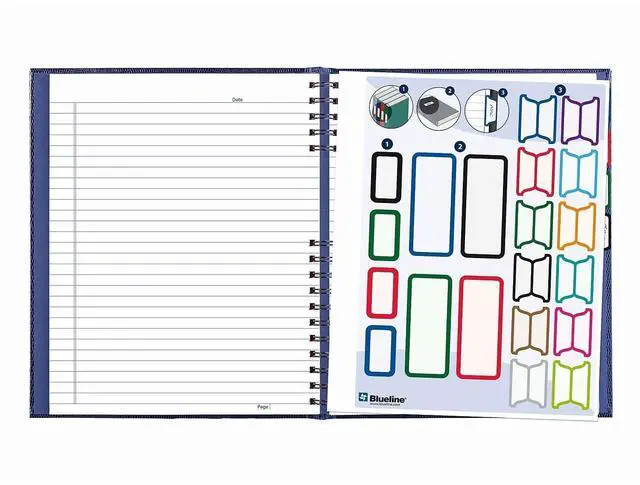 Alt view image 2 of 6 - Blueline NotePro Hardcover Wide Ruled Notebook, 200 Pages, Blue A10200.BLU