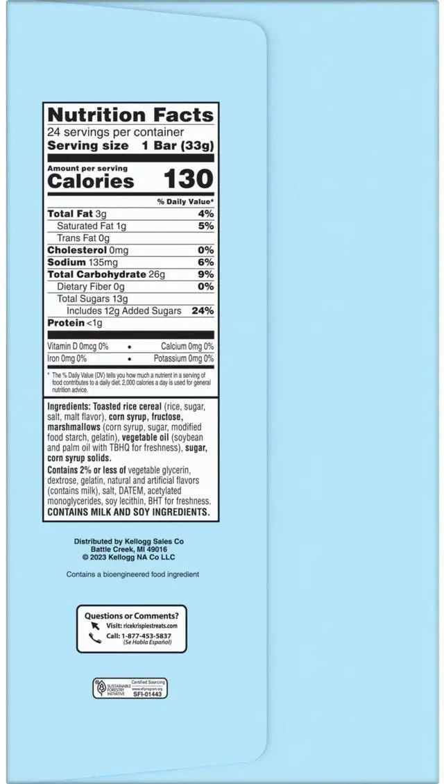 Alt view image 6 of 7 - Rice Krispies Treats Homestyle Original Cereal Bar 1.16 Bar 24/Box KEE27140