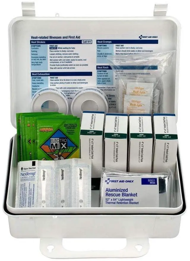 Alt view image 2 of 6 - Unitized OSHA Compliant Heat Stress Kit 26 Pieces Plastic case 5250