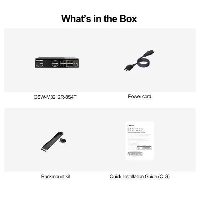 Alt view image 8 of 8 - QNAP QSW-M3212R-8S4T Ethernet Switch QSWM3212R8S4TUS