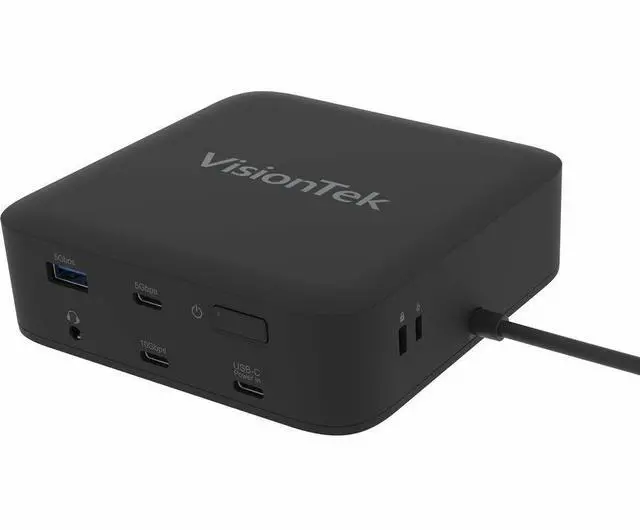 Alt view image 8 of 9 - VisionTek VT1200DL Docking Station - for Notebook, Laptop, Desktop - Power Passthrough - USB Type A, USB Type C - 2 Displays Supported - 4K, 4K @ 60Hz, 4K UHD - 3840 x 2160 - 5 x USB Ports - 3 x USB T