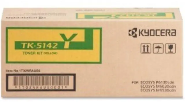 Alt view image 2 of 14 - Yellow Toner Cartridge for Kyocera TK-5142Y ECOSYS M6530cdn, ECOSYS P6130cdn, Genuine Kyocera Brand