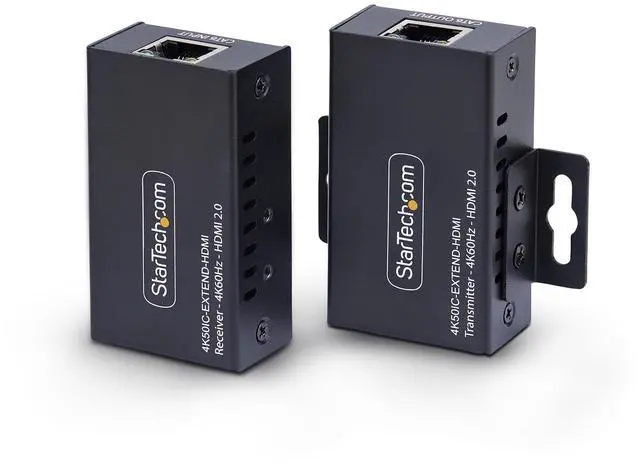 Alt view image 3 of 8 - StarTech HDMI Extender Over CAT5e/CAT6, 4K 60Hz, Up to 200ft (60m), Transmitter and Receiver Kit, Power Over Cable, Compact Form Factor Model 4K50IC-EXTEND-HDMI