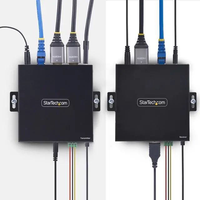Alt view image 5 of 10 - StarTech HDMI KVM Extender Over IP Network, 4K 60Hz, Driverless, HDMI and USB Over Ethernet/CAT6, AVoIP, Transmitter and Receiver Kit, Includes Mounting Kits - IH2006-KVM-EXTENDER