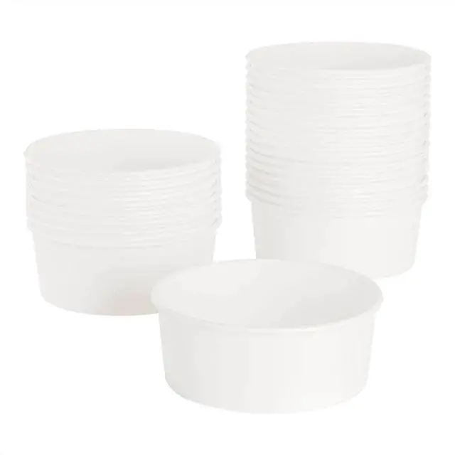 Main image of Food Bucket 32 oz 6.5" Diameter x 2.4" h White Paper 360/Carton FPPSB32