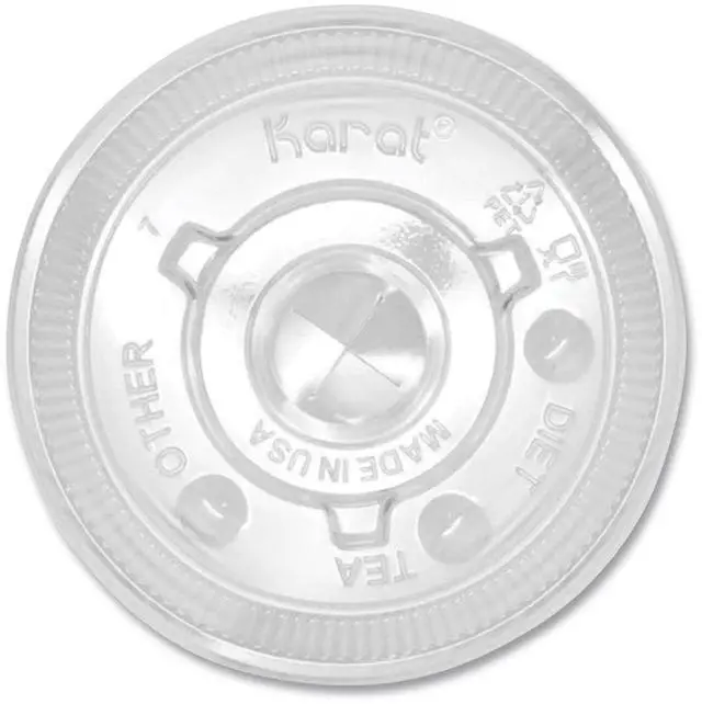 Main image of PET Lids Flat Lid Fits 12 oz to 22 oz Cold Cups Plastic Clear 1000/Carton CKCL90
