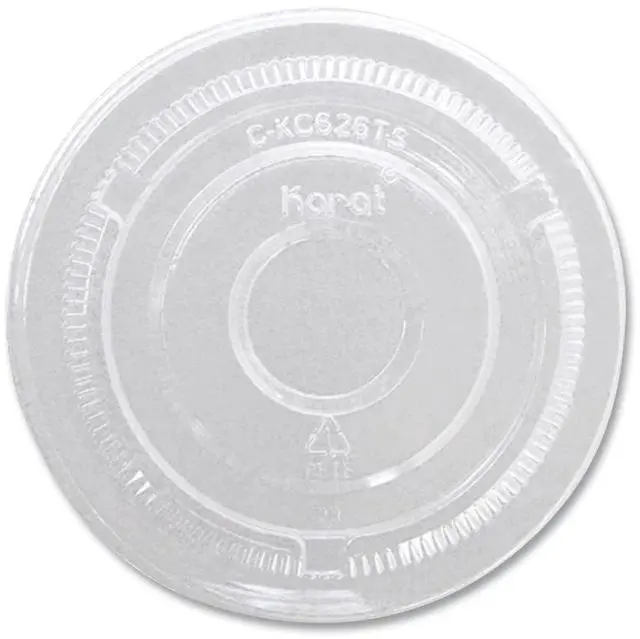Main image of PET Lids No Hole Flat Lid 12 oz to 24 oz Cold Cups Plastic Clear 1000/Carton CKC626TSNH