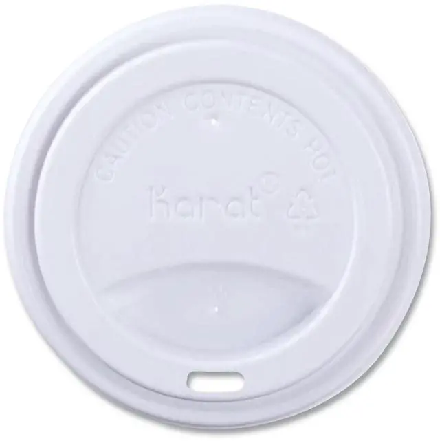 Main image of Hot Cup Lids Sipper Lid Fits 10 oz to 24 oz Hot Cups Plastic White 1000/Carton CKDL516WPP