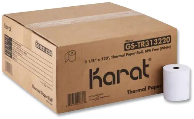 Main image of Thermal Paper Rolls 3.13" x 220 ft White 50 Rolls/Carton GSTR313220