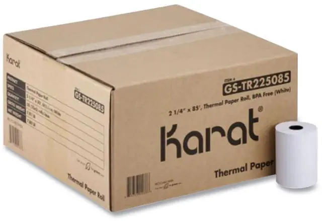 Main image of Thermal Paper Rolls 2.25" x 85 ft White 50 Rolls/Carton GSTR225085